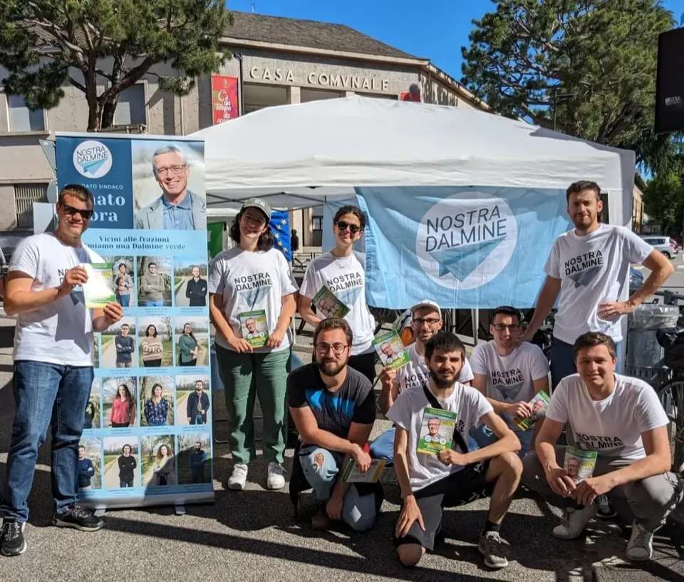 Il gruppo di Nostra Dalmine durante la campagna elettorale